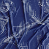 Dark Navy Blue White Marble Printed Fabric Wholesale Rate